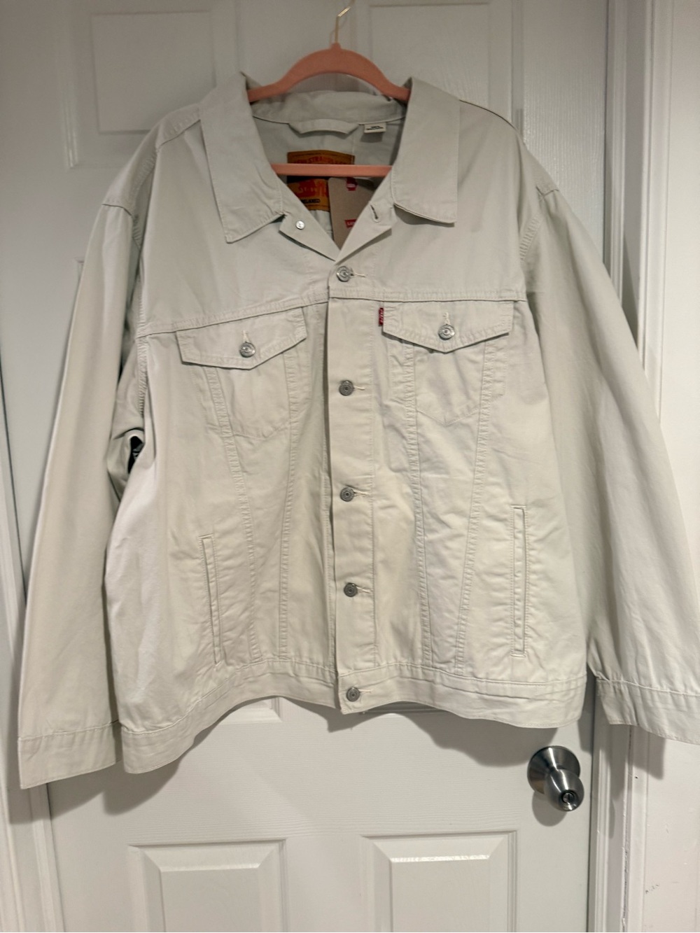 Levi's Light Cream Button-Front Shirt Jacket